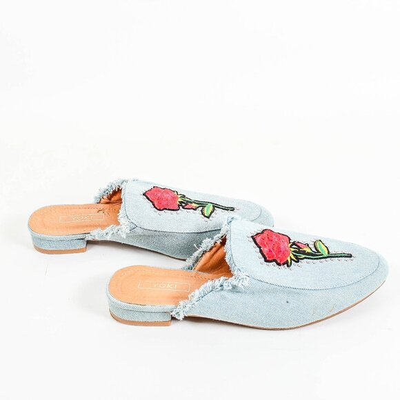 YOKI Mules - Light Denim Slides - Size 7.5 - Picture 2 of 5